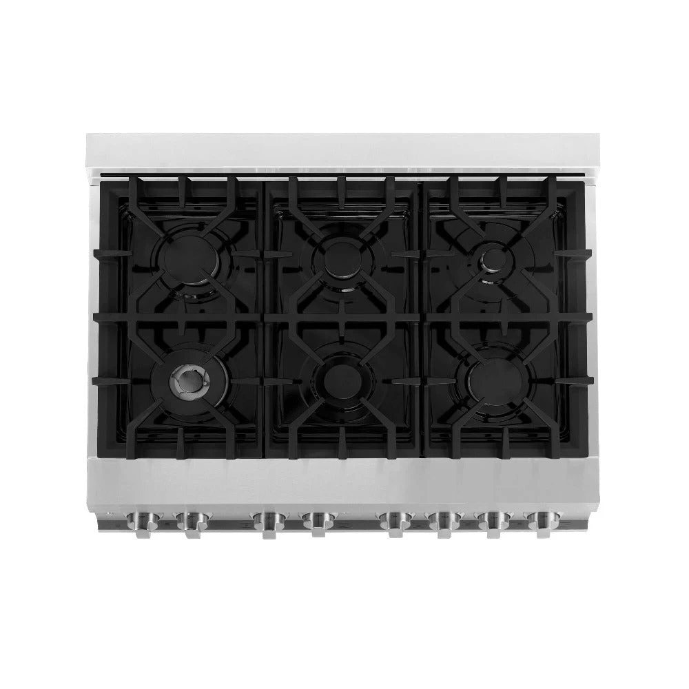 ZLINE 36 In. 4.6 Cu. Ft. Legacy Dual Fuel Range With 6 Burner Gas Cooktop And Electric Convection Oven In Stainless Steel (RA36)(Zline 36 Legacy Dual Fuel Range Stainless Steel Ra36) 8 ZLINE 36 In. 4.6 Cu. Ft. Legacy Dual Fuel Range With 6 Burner Gas Cooktop And Electric Convection Oven In Stainless Steel (RA36)(Zline 36 Legacy Dual Fuel Range Stainless Steel Ra36) - Image 8