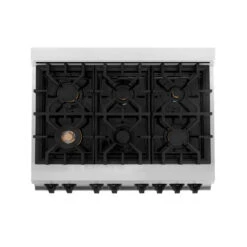 ZLINE Autograph Edition 36 In. Kitchen Package With Stainless Steel Dual Fuel Range With White Matte Door And Range Hood With Matte Black Accents (2AKP-RAWMRH36-MB)(Zline Autograph Edition 36 Kitchen Package Stainless Steel White Matte Matte Black 2akp Rawmrh36 Mb) 20 ZLINE Autograph Edition 36 In. Kitchen Package With Stainless Steel Dual Fuel Range With White Matte Door And Range Hood With Matte Black Accents (2AKP-RAWMRH36-MB)(Zline Autograph Edition 36 Kitchen Package Stainless Steel White Matte Matte Black 2akp Rawmrh36 Mb) -Induction Cooktop Store zline professional stainless steel range RAZ WM 36 MB top down 5735607f b4c5 4d48 b0a2 d6a9c8353464