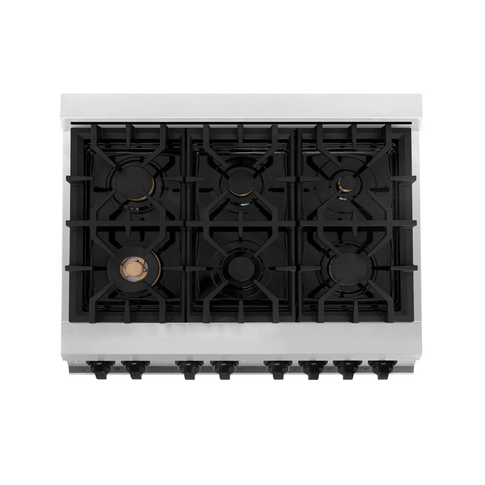 ZLINE Autograph Edition 36 In. Kitchen Package With Stainless Steel Dual Fuel Range With White Matte Door And Range Hood With Matte Black Accents (2AKP-RAWMRH36-MB)(Zline Autograph Edition 36 Kitchen Package Stainless Steel White Matte Matte Black 2akp Rawmrh36 Mb) 6 ZLINE Autograph Edition 36 In. Kitchen Package With Stainless Steel Dual Fuel Range With White Matte Door And Range Hood With Matte Black Accents (2AKP-RAWMRH36-MB)(Zline Autograph Edition 36 Kitchen Package Stainless Steel White Matte Matte Black 2akp Rawmrh36 Mb) - Image 6