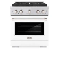 ZLINE 30 In. 4.2 Cu. Ft. Paramount Dual Fuel Range With 4 Burner Gas Cooktop And Electric Convection Oven In Stainless Steel With White Matte Door (SDR-WM-30)(Zline 30 Paramount Dual Fuel Range Stainless Steel White Matte Sdr Wm 30) 16 ZLINE 30 In. 4.2 Cu. Ft. Paramount Dual Fuel Range With 4 Burner Gas Cooktop And Electric Convection Oven In Stainless Steel With White Matte Door (SDR-WM-30)(Zline 30 Paramount Dual Fuel Range Stainless Steel White Matte Sdr Wm 30) -Induction Cooktop Store zline professional stainless steel white matte gas range SDR WM 30 front 3