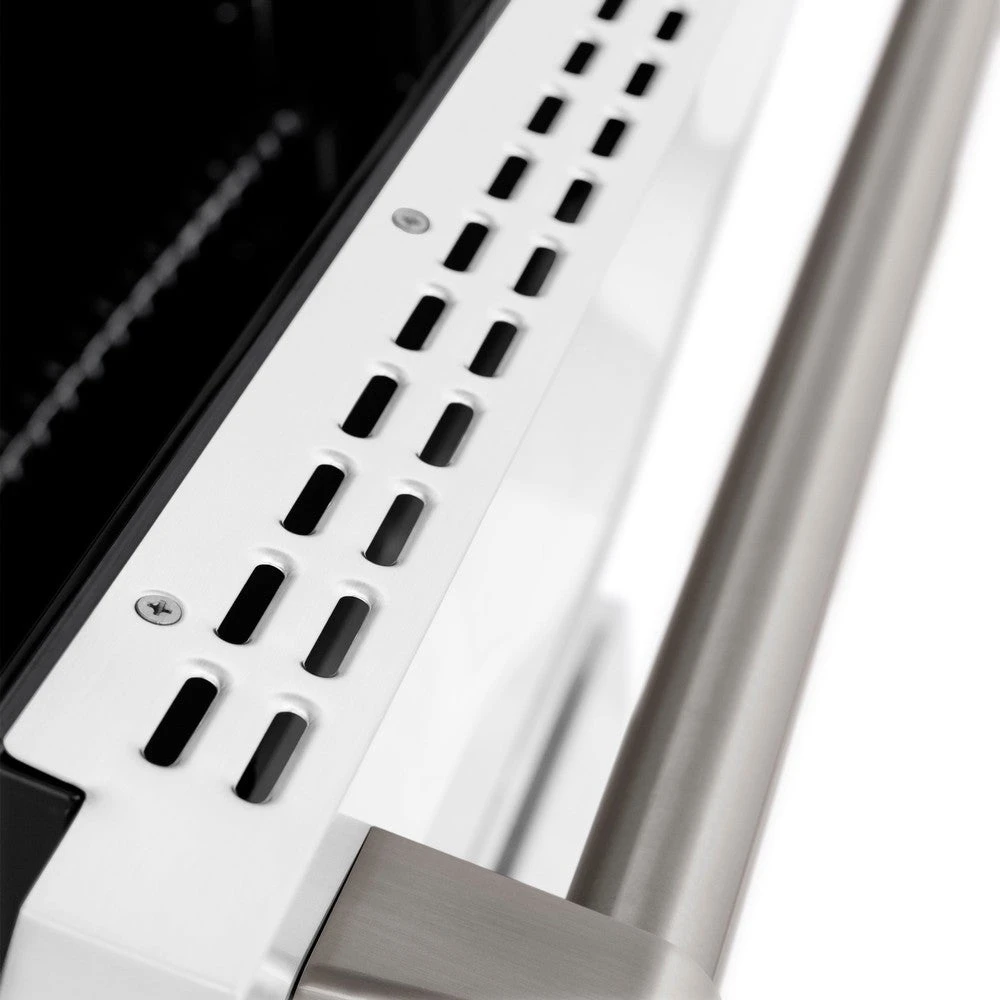 ZLINE 48 In. 6.7 Cu. Ft. Paramount Double Oven Dual Fuel Range With 8 Burner Gas Cooktop In Stainless Steel With White Matte Doors (SDR-WM-48)(Zline 48 Paramount Dual Fuel Range Stainless Steel White Matte Sdr Wm 48) 10 ZLINE 48 In. 6.7 Cu. Ft. Paramount Double Oven Dual Fuel Range With 8 Burner Gas Cooktop In Stainless Steel With White Matte Doors (SDR-WM-48)(Zline 48 Paramount Dual Fuel Range Stainless Steel White Matte Sdr Wm 48) - Image 10