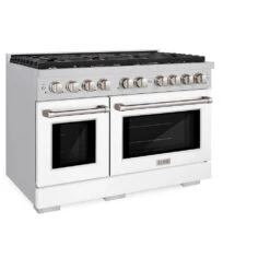 ZLINE 48 In. 6.7 Cu. Ft. Paramount Double Oven Dual Fuel Range With 8 Burner Gas Cooktop In Stainless Steel With White Matte Doors (SDR-WM-48)(Zline 48 Paramount Dual Fuel Range Stainless Steel White Matte Sdr Wm 48) 16 ZLINE 48 In. 6.7 Cu. Ft. Paramount Double Oven Dual Fuel Range With 8 Burner Gas Cooktop In Stainless Steel With White Matte Doors (SDR-WM-48)(Zline 48 Paramount Dual Fuel Range Stainless Steel White Matte Sdr Wm 48) -Induction Cooktop Store zline professional stainless steel white matte gas range SDR WM 48 main