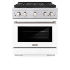 ZLINE 30 In. 4.2 Cu. Ft. Paramount Gas Range With 4 Burner Cooktop And Convection Gas Oven In Stainless Steel With White Matte Door (SGR-WM-30)(Zline 30 Paramount Gas Range Stainless Steel White Matte Sgr Wm 30) 18 ZLINE 30 In. 4.2 Cu. Ft. Paramount Gas Range With 4 Burner Cooktop And Convection Gas Oven In Stainless Steel With White Matte Door (SGR-WM-30)(Zline 30 Paramount Gas Range Stainless Steel White Matte Sgr Wm 30) -Induction Cooktop Store zline professional stainless steel white matte gas range SGR WM 30 front 3copy