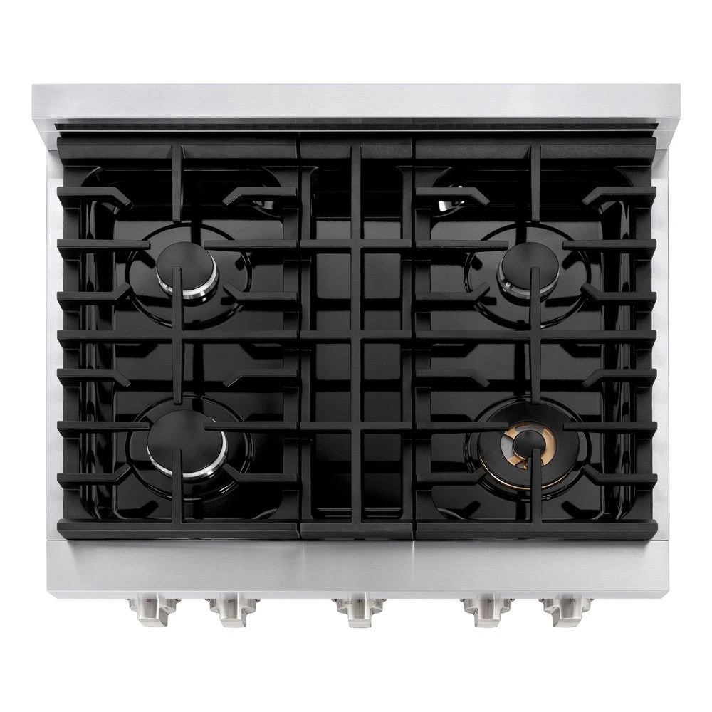ZLINE 30 In. 4.2 Cu. Ft. Paramount Gas Range With 4 Burner Cooktop And Convection Gas Oven In Stainless Steel With White Matte Door (SGR-WM-30)(Zline 30 Paramount Gas Range Stainless Steel White Matte Sgr Wm 30) 8 ZLINE 30 In. 4.2 Cu. Ft. Paramount Gas Range With 4 Burner Cooktop And Convection Gas Oven In Stainless Steel With White Matte Door (SGR-WM-30)(Zline 30 Paramount Gas Range Stainless Steel White Matte Sgr Wm 30) - Image 8