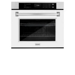 ZLINE 30 In. Professional True Convection Single Wall Oven With Air Fry And Self Clean In Stainless Steel With White Matte Door (WAS-WM-30)(Zline 30 Wall Oven Stainless Steel White Matte Was Wm 30) -Induction Cooktop Store zline professional stainless steel white matte wall oven WAS WM 30 main