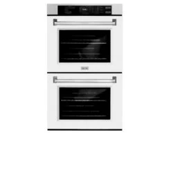 ZLINE 30 In. Professional True Convection Double Wall Oven With Air Fry And Self Clean In Satin Stainless Steel With White Matte Doors (WADS-WM-30)(Zline 30 Double Wall Oven Satin Stainless Steel White Matte Wads Wm 30) 23 ZLINE 30 In. Professional True Convection Double Wall Oven With Air Fry And Self Clean In Satin Stainless Steel With White Matte Doors (WADS-WM-30)(Zline 30 Double Wall Oven Satin Stainless Steel White Matte Wads Wm 30) -Induction Cooktop Store zline professional white matte satin stainless steel wall oven WADS WM 30 front