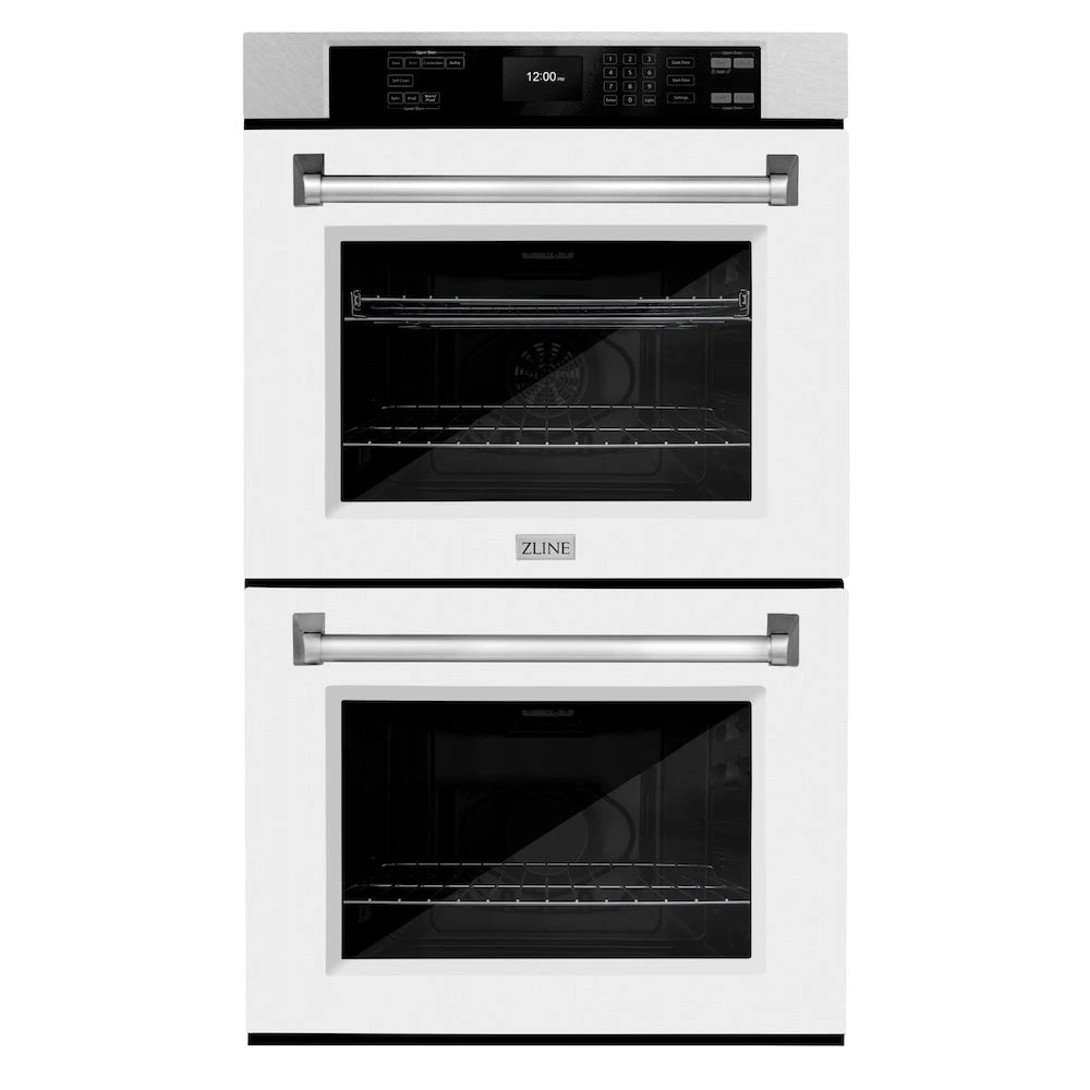 ZLINE 30 In. Professional True Convection Double Wall Oven With Air Fry And Self Clean In Satin Stainless Steel With White Matte Doors (WADS-WM-30)(Zline 30 Double Wall Oven Satin Stainless Steel White Matte Wads Wm 30) 1 ZLINE 30 In. Professional True Convection Double Wall Oven With Air Fry And Self Clean In Satin Stainless Steel With White Matte Doors (WADS-WM-30)(Zline 30 Double Wall Oven Satin Stainless Steel White Matte Wads Wm 30)