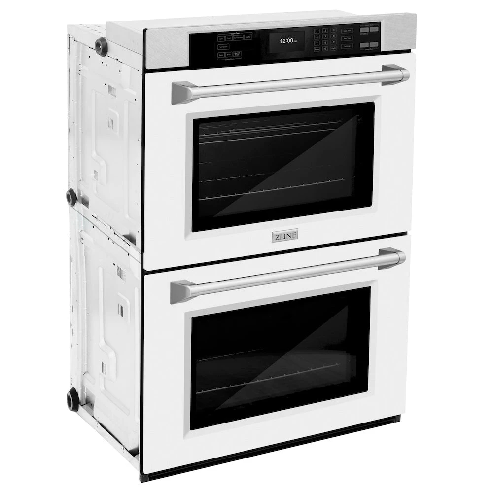 ZLINE 30 In. Professional True Convection Double Wall Oven With Air Fry And Self Clean In Satin Stainless Steel With White Matte Doors (WADS-WM-30)(Zline 30 Double Wall Oven Satin Stainless Steel White Matte Wads Wm 30) 5 ZLINE 30 In. Professional True Convection Double Wall Oven With Air Fry And Self Clean In Satin Stainless Steel With White Matte Doors (WADS-WM-30)(Zline 30 Double Wall Oven Satin Stainless Steel White Matte Wads Wm 30) - Image 5