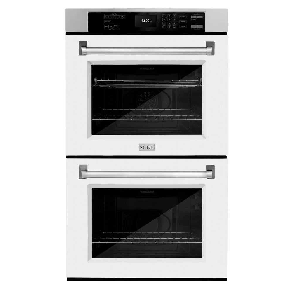 ZLINE 30 In. Professional True Convection Double Wall Oven With Air Fry And Self Clean In Stainless Steel With White Matte Doors (WAD-WM-30)(Zline 30 Double Wall Oven Stainless Steel White Matte Wad Wm 30) 1 ZLINE 30 In. Professional True Convection Double Wall Oven With Air Fry And Self Clean In Stainless Steel With White Matte Doors (WAD-WM-30)(Zline 30 Double Wall Oven Stainless Steel White Matte Wad Wm 30)