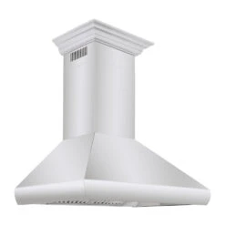 ZLINE 36 In. Professional Convertible Vent Wall Mount Range Hood In Stainless Steel With Crown Molding (587CRN-36)(Zline 36 Professional Wall Mount Range Hood Stainless Steel Crown Molding 587crn 36)