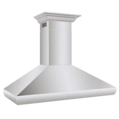 ZLINE 48 In. Professional Convertible Vent Wall Mount Range Hood In Stainless Steel With Crown Molding (587CRN-48)(Zline 48 Professional Wall Mount Range Hood Stainless Steel Crown Molding 587crn 48) -Induction Cooktop Store zline range hood 587CRN 48 side 20bd3555 5569 4013 aaf2 db6a4df240ef