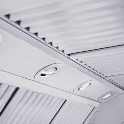 ZLINE 48 In. Professional Convertible Vent Wall Mount Range Hood In Stainless Steel With Crown Molding (587CRN-48)(Zline 48 Professional Wall Mount Range Hood Stainless Steel Crown Molding 587crn 48) -Induction Cooktop Store zline range hood 587CRN detail lights 2 04437780 95a0 40df 9c33 1a70ff8c737c