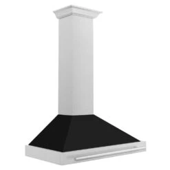 ZLINE 36 In. Convertible Satin Stainless Steel Wall Mount Range Hood With Black Matte Shell And Stainless Steel Handle (KB4SNX-BLM-36)(Zline 36 Wall Mount Range Hood Satin Stainless Steel Black Matte Kb4snx Blm 36) 11 ZLINE 36 In. Convertible Satin Stainless Steel Wall Mount Range Hood With Black Matte Shell And Stainless Steel Handle (KB4SNX-BLM-36)(Zline 36 Wall Mount Range Hood Satin Stainless Steel Black Matte Kb4snx Blm 36) -Induction Cooktop Store zline rangehood stainless KB4SNX BLM36 sidecopy 06019c5e 7bd9 4414 8e68 77e7a2399bce