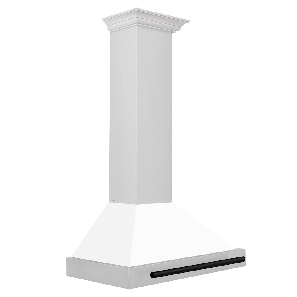 ZLINE Autograph Edition 30 In. Convertible Stainless Steel Range Hood With White Matte Shell And Matte Black Accents (KB4STZ-WM30-MB)(Zline Autograph Edition 30 Wall Mount Range Hood Stainless Steel White Matte Matte Black Kb4stz Wm30 Mb) 3 ZLINE Autograph Edition 30 In. Convertible Stainless Steel Range Hood With White Matte Shell And Matte Black Accents (KB4STZ-WM30-MB)(Zline Autograph Edition 30 Wall Mount Range Hood Stainless Steel White Matte Matte Black Kb4stz Wm30 Mb) - Image 3