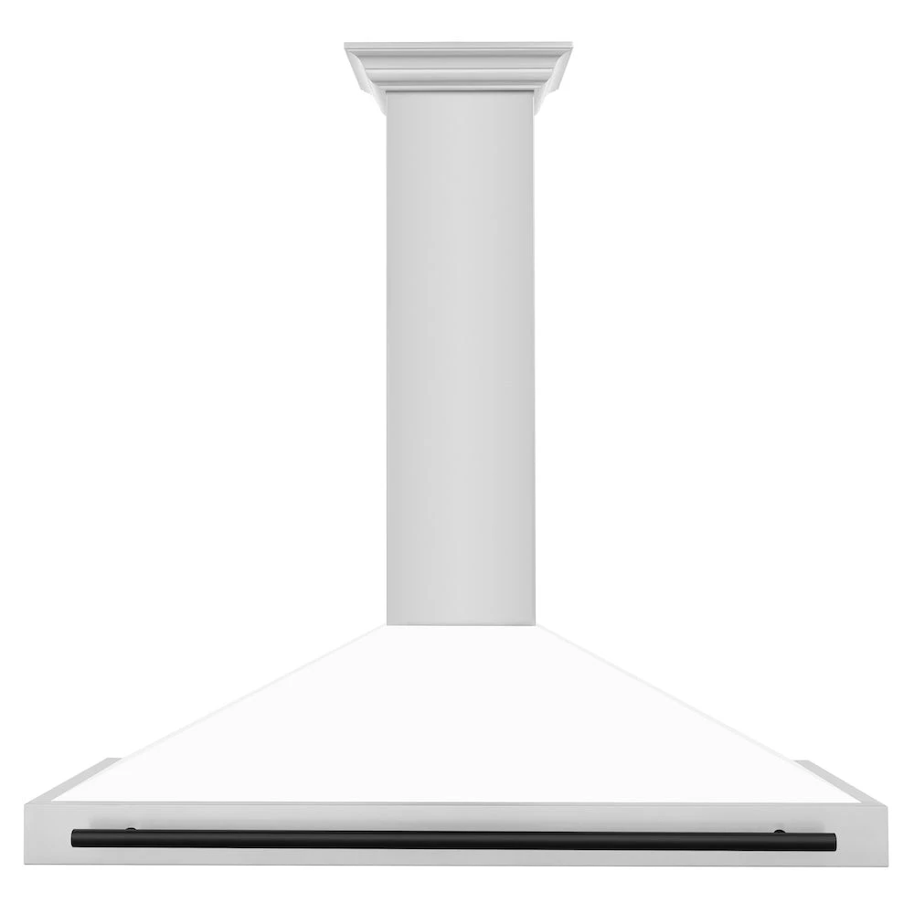 ZLINE Autograph Edition 48 In. Convertible Stainless Steel Range Hood With White Matte Shell And Matte Black Accents (KB4STZ-WM48-MB)(Zline Autograph Edition 48 Wall Mount Range Hood Stainless Steel White Matte Matte Black Kb4stz Wm48 Mb) 5 ZLINE Autograph Edition 48 In. Convertible Stainless Steel Range Hood With White Matte Shell And Matte Black Accents (KB4STZ-WM48-MB)(Zline Autograph Edition 48 Wall Mount Range Hood Stainless Steel White Matte Matte Black Kb4stz Wm48 Mb) - Image 5