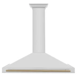 ZLINE Autograph Edition 48 In. Convertible Stainless Steel Range Hood With Stainless Steel Shell And Champagne Bronze Accents (KB4STZ-48-CB)(Zline Autograph Edition 48 Wall Mount Range Hood Stainless Steel Champagne Bronze Kb4stz 48 Cb) 10 ZLINE Autograph Edition 48 In. Convertible Stainless Steel Range Hood With Stainless Steel Shell And Champagne Bronze Accents (KB4STZ-48-CB)(Zline Autograph Edition 48 Wall Mount Range Hood Stainless Steel Champagne Bronze Kb4stz 48 Cb) -Induction Cooktop Store zline rangehood stainless KB4STZ 48 CB front
