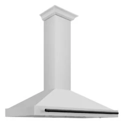ZLINE Autograph Edition 48 In. Convertible Stainless Steel Range Hood With Stainless Steel Shell And Matte Black Accents (KB4STZ-48-MB)(Zline Autograph Edition 48 Wall Mount Range Hood Stainless Steel Matte Black Kb4stz 48 Mb)