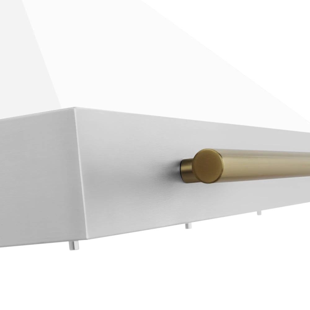 ZLINE Autograph Edition 30 In. Convertible Stainless Steel Range Hood With White Matte Shell And Champagne Bronze Accents (KB4STZ-WM30-CB)(Zline Autograph Edition 30 Wall Mount Range Hood Stainless Steel White Matte Champagne Bronze Kb4stz Wm30 Cb) 6 ZLINE Autograph Edition 30 In. Convertible Stainless Steel Range Hood With White Matte Shell And Champagne Bronze Accents (KB4STZ-WM30-CB)(Zline Autograph Edition 30 Wall Mount Range Hood Stainless Steel White Matte Champagne Bronze Kb4stz Wm30 Cb) - Image 6