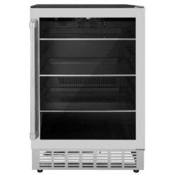 ZLINE 24 In. Monument 154 Can Beverage Fridge In Stainless Steel (RBV-US-24)(Zline 24 Monument Beverage Fridge Stainless Rbv Us 24)