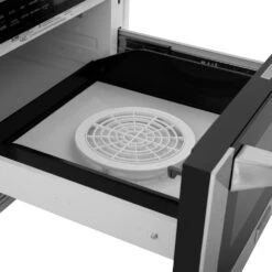 ZLINE 24 In. 1.2 Cu. Ft. Built-in Microwave Drawer With A Traditional Handle In Satin Stainless Steel (MWD-1-SS-H)(Zline 24 Microwave Drawer Satin Stainless Steel Traditional Mwd 1 Ss H) -Induction Cooktop Store zline satin microwave drawer MWD 1 H SS detail 2 1e5f6a81 71d3 4d3b 8588 7a0f29b64dca