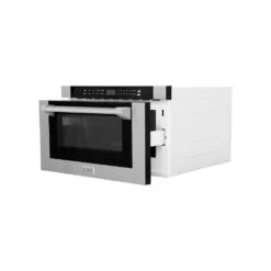 ZLINE 24 In. 1.2 Cu. Ft. Built-in Microwave Drawer With A Traditional Handle In Satin Stainless Steel (MWD-1-SS-H)(Zline 24 Microwave Drawer Satin Stainless Steel Traditional Mwd 1 Ss H) -Induction Cooktop Store zline satin microwave drawer MWD 1 H SS side open 2 3f665e87 9511 4e7c 8862 23bb53b878cd