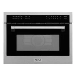 ZLINE 24 In. 1.6 Cu Ft. Built-in Convection Microwave Oven In Satin Stainless Steel With Speed And Sensor Cooking (MWO-24-SS)(Zline 24 Convection Microwave Oven Satin Stainless Steel Mwo 24 Ss)