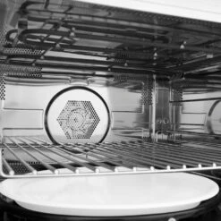 ZLINE 24 In. 1.6 Cu Ft. Built-in Convection Microwave Oven In Satin Stainless Steel With Speed And Sensor Cooking (MWO-24-SS)(Zline 24 Convection Microwave Oven Satin Stainless Steel Mwo 24 Ss) -Induction Cooktop Store zline satin stainless steel microwave oven MWO 24 SS interior detail