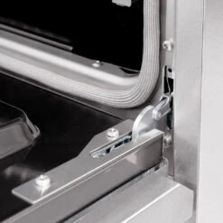 ZLINE 48 In. 6.7 Cu. Ft. Select Double Oven Dual Fuel Range With 8 Burner Gas Cooktop In Satin Stainless Steel With White Matte Doors (HDRS-WM-48)(Zline 48 Select Dual Fuel Range Satin Stainless Steel White Matte Hdrs Wm 48) -Induction Cooktop Store zline select satin stainless steel dual fuel white matte range HDRS WM 48 stayput detail