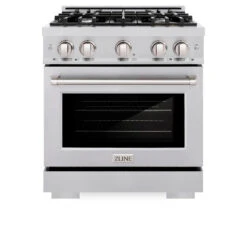 ZLINE 30 In. 4.2 Cu. Ft. Select Dual Fuel Range With 4 Burner Gas Cooktop And Electric Convection Oven In Stainless Steel (HDR30)(Zline 30 Select Dual Fuel Range Stainless Steel Hdr30) -Induction Cooktop Store zline select stainless steel dual fuel range HDR30 front