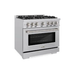 ZLINE 36 In. 5.2 Cu. Ft. Select Dual Fuel Range With 6 Burner Gas Cooktop And Electric Convection Oven In Stainless Steel (HDR36)(Zline 36 Select Dual Fuel Range Stainless Steel Hdr36)