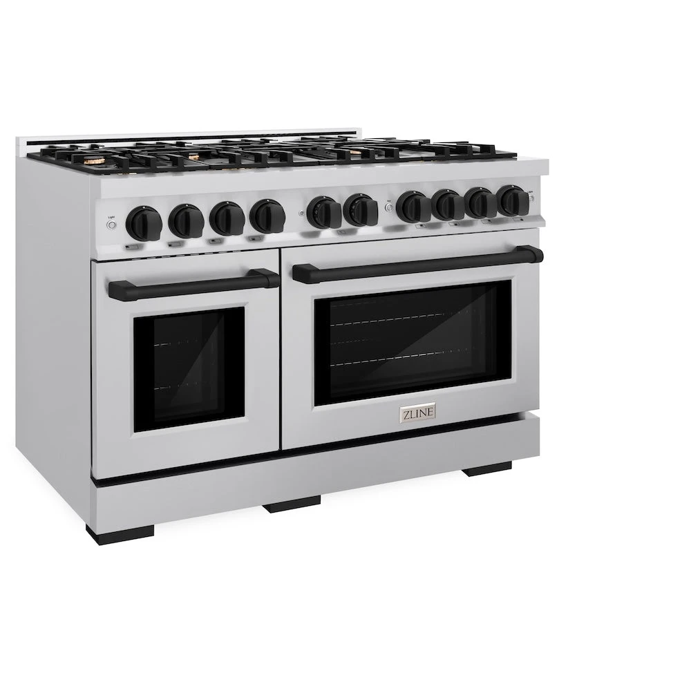 ZLINE Autograph Edition 48 In. 6.7 Cu. Ft. Select Double Oven Dual Fuel Range With 8 Burner Gas Cooktop In Stainless Steel And Matte Black Accents (HDRZ-48-MB)(Zline Autograph Edition 48 Select Dual Fuel Range Stainless Steel Matte Black Hdrz 48 Mb) 5 ZLINE Autograph Edition 48 In. 6.7 Cu. Ft. Select Double Oven Dual Fuel Range With 8 Burner Gas Cooktop In Stainless Steel And Matte Black Accents (HDRZ-48-MB)(Zline Autograph Edition 48 Select Dual Fuel Range Stainless Steel Matte Black Hdrz 48 Mb) - Image 5