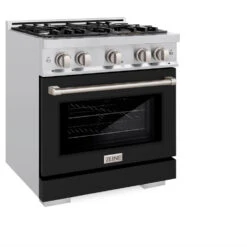 ZLINE 30 In. 4.2 Cu. Ft. Select Gas Range With 4 Burner Cooktop And Convection Gas Oven In Stainless Steel With Black Matte Door (HGR-BLM-30)(Zline 30 Select Gas Range Stainless Steel Black Matte Hgr Blm 30) 13 ZLINE 30 In. 4.2 Cu. Ft. Select Gas Range With 4 Burner Cooktop And Convection Gas Oven In Stainless Steel With Black Matte Door (HGR-BLM-30)(Zline 30 Select Gas Range Stainless Steel Black Matte Hgr Blm 30) -Induction Cooktop Store zline select stainless steel gas range HGR BLM 30 main 2175cf0e 8a79 4263 8a51 8a05044a16c6
