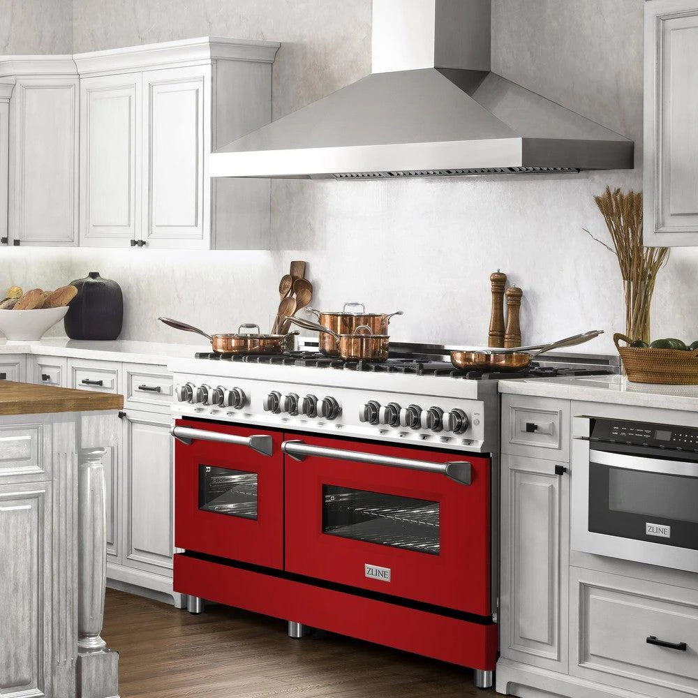 ZLINE 60 In. 7.4 Cu. Ft. Legacy Dual Fuel Range With 9 Burner Gas Cooktop And 2 Electric Convection Ovens In Stainless Steel And Red Gloss Doors (RA-RG-60)(Zline 60 Legacy Dual Fuel Range Stainless Steel Red Gloss Ra Rg 60) 12 ZLINE 60 In. 7.4 Cu. Ft. Legacy Dual Fuel Range With 9 Burner Gas Cooktop And 2 Electric Convection Ovens In Stainless Steel And Red Gloss Doors (RA-RG-60)(Zline 60 Legacy Dual Fuel Range Stainless Steel Red Gloss Ra Rg 60) - Image 12
