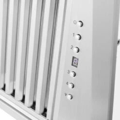 ZLINE 58 In. Ducted Wall Mount Range Hood Insert In Stainless Steel (698-58)(Zline 58 Wall Mount Range Hood Insert Stainless Steel 698 58) -Induction Cooktop Store zline stainless steel insert 698 58 detail button 1