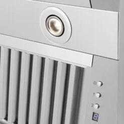 ZLINE 58 In. Ducted Wall Mount Range Hood Insert In Stainless Steel (721-58)(Zline 58 Wall Mount Range Hood Insert Stainless Steel 721 58) -Induction Cooktop Store zline stainless steel insert 721 58 detail light 1