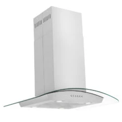 ZLINE 30 In. Alpine Series Convertible Island Mount Range Hood In Stainless Steel And Glass (ALP70IS-30)(Zline 30 Alpine Island Mount Range Hood Stainless Steel Alp70is 30)