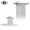 ZLINE 48 In. CrownSound™ Ducted Vent Island Mount Range Hood In Stainless Steel With Built-in Bluetooth Speakers (KE2iCRN-BT-48)(Zline 48 Island Mount Range Hood Stainless Steel Crownsound Ke2icrn Bt 48)