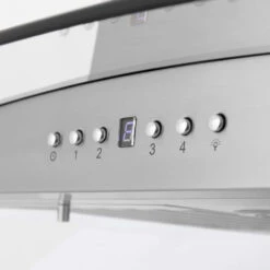 ZLINE 30 In. Convertible Vent Island Mount Range Hood In Stainless Steel And Glass (GL5i-30)(Zline 30 Island Mount Range Hood Stainless Steel Glass Gl5i 30) -Induction Cooktop Store zline stainless steel island range hood GL5i buttons detail 580b80eb 63ca 4cb2 8176 e965e3f49261