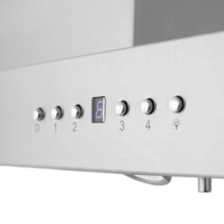 ZLINE 42 In. CrownSound™ Ducted Vent Island Mount Range Hood In Stainless Steel With Built-in Bluetooth Speakers (KE2iCRN-BT-42)(Zline 42 Island Mount Range Hood Stainless Steel Crownsound Ke2icrn Bt 42) -Induction Cooktop Store zline stainless steel island range hood KE2iCRN BT 48 button panel detail 07a6585e 6feb 4449 bd06 810536cf3a42
