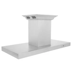 ZLINE 42 In. CrownSound™ Ducted Vent Island Mount Range Hood In Stainless Steel With Built-in Bluetooth Speakers (KE2iCRN-BT-42)(Zline 42 Island Mount Range Hood Stainless Steel Crownsound Ke2icrn Bt 42) -Induction Cooktop Store zline stainless steel island range hood KE2iCRN BT 48 side 0f1419ec e943 4c0b 8508 02143ddd3e15