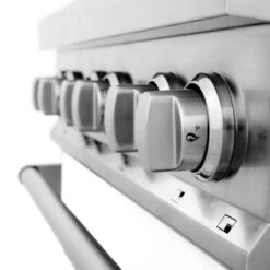 ZLINE 30 In. 4.0 Cu. Ft. Legacy Dual Fuel Range With 4 Burner Gas Cooktop And Electric Convection Oven In Stainless Steel And White Matte Door (RA-WM-30)(Zline 30 Legacy Dual Fuel Range Stainless Steel White Matte Ra Wm 30) 22 ZLINE 30 In. 4.0 Cu. Ft. Legacy Dual Fuel Range With 4 Burner Gas Cooktop And Electric Convection Oven In Stainless Steel And White Matte Door (RA-WM-30)(Zline 30 Legacy Dual Fuel Range Stainless Steel White Matte Ra Wm 30) -Induction Cooktop Store zline stainless steel range RA 30 knob detail 4c00a5a7 0c44 4551 9a9d 80c07fc335e5