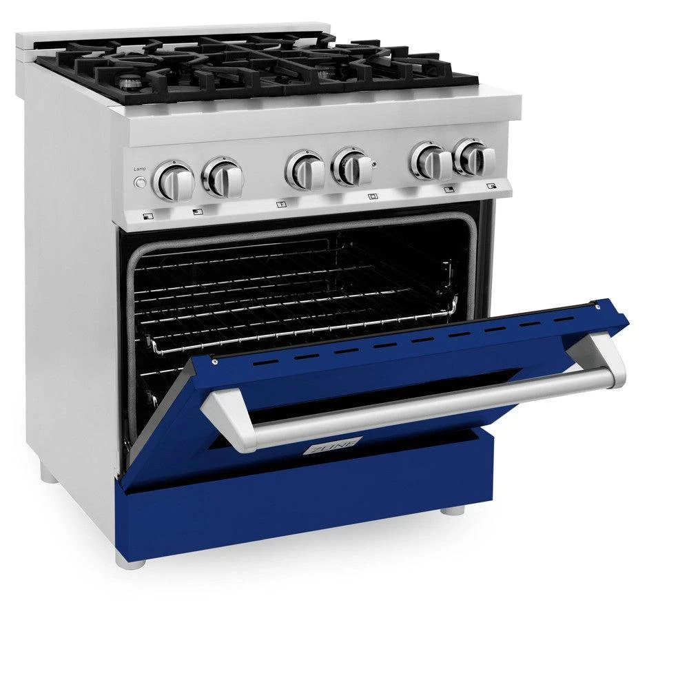 ZLINE 30 In. 4.0 Cu. Ft. Legacy Dual Fuel Range With 4 Burner Gas Cooktop And Electric Convection Oven In Stainless Steel And Blue Gloss Door (RA-BG-30)(Zline 30 Legacy Dual Fuel Range Stainless Steel Blue Gloss Ra Bg 30) 8 ZLINE 30 In. 4.0 Cu. Ft. Legacy Dual Fuel Range With 4 Burner Gas Cooktop And Electric Convection Oven In Stainless Steel And Blue Gloss Door (RA-BG-30)(Zline 30 Legacy Dual Fuel Range Stainless Steel Blue Gloss Ra Bg 30) - Image 8
