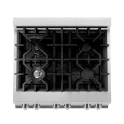 ZLINE 30 In. 4.0 Cu. Ft. Legacy Dual Fuel Range With 4 Burner Gas Cooktop And Electric Convection Oven In Stainless Steel And Blue Gloss Door (RA-BG-30)(Zline 30 Legacy Dual Fuel Range Stainless Steel Blue Gloss Ra Bg 30) 19 ZLINE 30 In. 4.0 Cu. Ft. Legacy Dual Fuel Range With 4 Burner Gas Cooktop And Electric Convection Oven In Stainless Steel And Blue Gloss Door (RA-BG-30)(Zline 30 Legacy Dual Fuel Range Stainless Steel Blue Gloss Ra Bg 30) -Induction Cooktop Store zline stainless steel range RA BG 30 top down