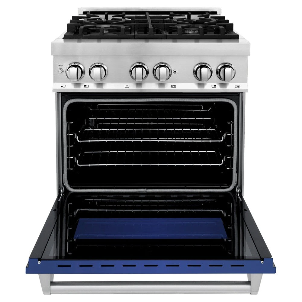 ZLINE 30 In. 4.0 Cu. Ft. Legacy Dual Fuel Range With 4 Burner Gas Cooktop And Electric Convection Oven In Stainless Steel And Blue Matte Door (RA-BM-30)(Zline 30 Legacy Dual Fuel Range Stainless Steel Blue Matte Ra Bm 30) 5 ZLINE 30 In. 4.0 Cu. Ft. Legacy Dual Fuel Range With 4 Burner Gas Cooktop And Electric Convection Oven In Stainless Steel And Blue Matte Door (RA-BM-30)(Zline 30 Legacy Dual Fuel Range Stainless Steel Blue Matte Ra Bm 30) - Image 5