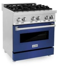 ZLINE 30 In. 4.0 Cu. Ft. Legacy Dual Fuel Range With 4 Burner Gas Cooktop And Electric Convection Oven In Stainless Steel And Blue Matte Door (RA-BM-30)(Zline 30 Legacy Dual Fuel Range Stainless Steel Blue Matte Ra Bm 30) 21 ZLINE 30 In. 4.0 Cu. Ft. Legacy Dual Fuel Range With 4 Burner Gas Cooktop And Electric Convection Oven In Stainless Steel And Blue Matte Door (RA-BM-30)(Zline 30 Legacy Dual Fuel Range Stainless Steel Blue Matte Ra Bm 30) -Induction Cooktop Store zline stainless steel range RA BM 30 main