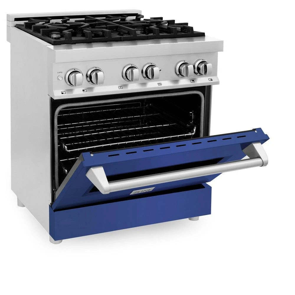 ZLINE 30 In. 4.0 Cu. Ft. Legacy Dual Fuel Range With 4 Burner Gas Cooktop And Electric Convection Oven In Stainless Steel And Blue Matte Door (RA-BM-30)(Zline 30 Legacy Dual Fuel Range Stainless Steel Blue Matte Ra Bm 30) 7 ZLINE 30 In. 4.0 Cu. Ft. Legacy Dual Fuel Range With 4 Burner Gas Cooktop And Electric Convection Oven In Stainless Steel And Blue Matte Door (RA-BM-30)(Zline 30 Legacy Dual Fuel Range Stainless Steel Blue Matte Ra Bm 30) - Image 7