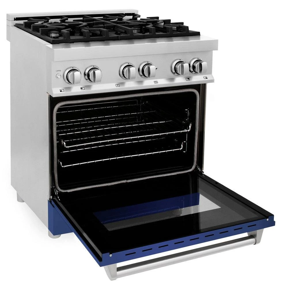 ZLINE 30 In. 4.0 Cu. Ft. Legacy Dual Fuel Range With 4 Burner Gas Cooktop And Electric Convection Oven In Stainless Steel And Blue Matte Door (RA-BM-30)(Zline 30 Legacy Dual Fuel Range Stainless Steel Blue Matte Ra Bm 30) 8 ZLINE 30 In. 4.0 Cu. Ft. Legacy Dual Fuel Range With 4 Burner Gas Cooktop And Electric Convection Oven In Stainless Steel And Blue Matte Door (RA-BM-30)(Zline 30 Legacy Dual Fuel Range Stainless Steel Blue Matte Ra Bm 30) - Image 8