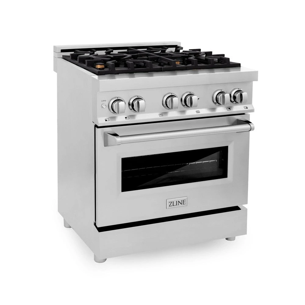 ZLINE 30 In. 4.0 Cu. Ft. Legacy Dual Fuel Range With Gas Cooktop And Electric Convection Oven In Stainless Steel With 4 Brass Burners (RA-BR-30)(Zline 30 Legacy Dual Fuel Range Stainless Steel Brass Burners Ra Br 30) 1 ZLINE 30 In. 4.0 Cu. Ft. Legacy Dual Fuel Range With Gas Cooktop And Electric Convection Oven In Stainless Steel With 4 Brass Burners (RA-BR-30)(Zline 30 Legacy Dual Fuel Range Stainless Steel Brass Burners Ra Br 30)