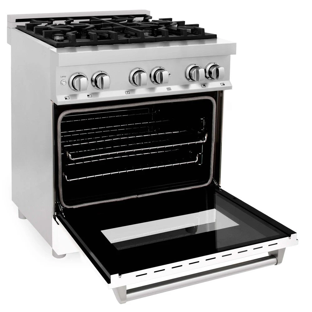 ZLINE 30 In. 4.0 Cu. Ft. Legacy Dual Fuel Range With 4 Burner Gas Cooktop And Electric Convection Oven In Stainless Steel And White Matte Door (RA-WM-30)(Zline 30 Legacy Dual Fuel Range Stainless Steel White Matte Ra Wm 30) 7 ZLINE 30 In. 4.0 Cu. Ft. Legacy Dual Fuel Range With 4 Burner Gas Cooktop And Electric Convection Oven In Stainless Steel And White Matte Door (RA-WM-30)(Zline 30 Legacy Dual Fuel Range Stainless Steel White Matte Ra Wm 30) - Image 7