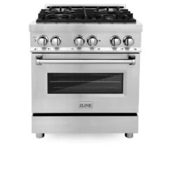 ZLINE 30 In. 4.0 Cu. Ft. Legacy Dual Fuel Range With 4 Burner Gas Cooktop And Electric Convection Oven In Stainless Steel (RA30)(Zline 30 Legacy Dual Fuel Range Stainless Steel Ra30) -Induction Cooktop Store zline stainless steel range RA30 front 30c4b65e 8eb2 4cee ae40 995f408b32f5